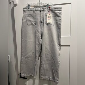 NWT Arula Gray Wide-Leg Jeans